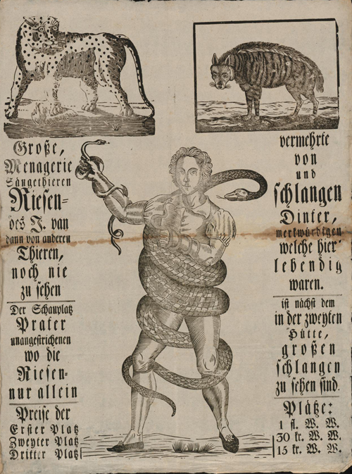 Jan van Dinter, Große vermehrte Menagerie von Säugethieren und Riesenschlangen, Wien 1829.